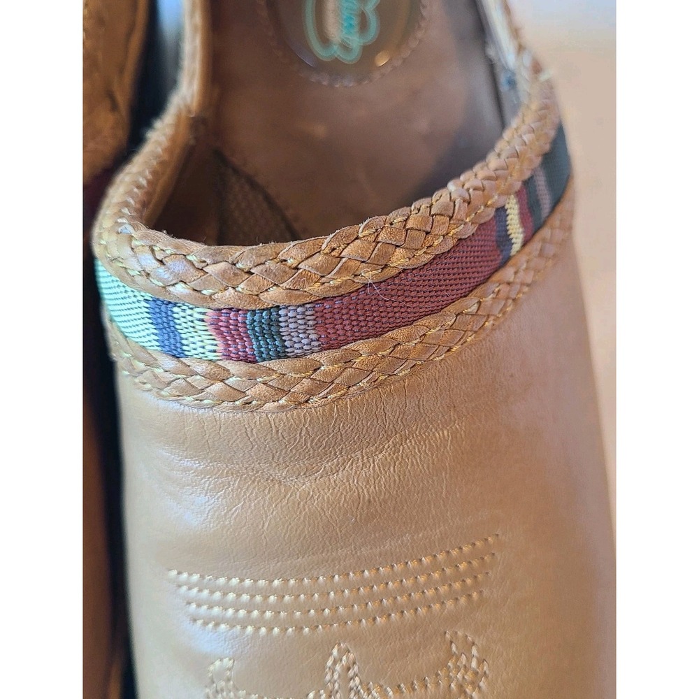 Durango Western Tan Leather Clogs Womens Shoes Slip On  8.5M RD3812 Head West - Picture 7 of 11